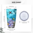 thumbnail image 4 of Gaeub Corals and Tropical Fish Print 20-Ounce Stainless Steel Car Cup,Tumblers Cups with Lids and Straw,Coffee Cups for Adults Kids Home Car Office School Travel Party-Straw Three-piece Set, 4 of 8