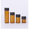 thumbnail image 2 of AFMNQZ Juego de 50 botellas de vidrio ámbar de 2 ml con reductor de orificio y tapa, pequeños viales de aceite esencial (2 ml), 2 of 5