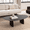 black, variant on Triangles Coffee Table With Wooden Legs