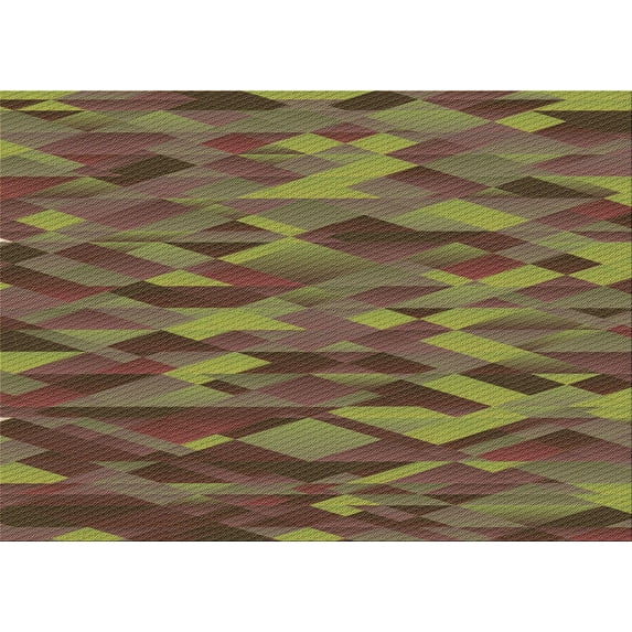 Ahgly Company Indoor Rectangle Patterned Blood Red Brown Area Rugs, 7' x 9'