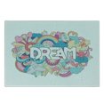thumbnail image 3 of Unicorn Party Cutting Board, Colorful Cartoon Style Elements Dream Lettering Doodle Illustration, Decorative Tempered Glass Cutting and Serving Board, Small Size, Multicolor, by Ambesonne, 3 of 5