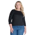 thumbnail image 2 of Plus Size Cold Shoulder Grommet Detail Top, 2 of 7