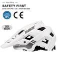 thumbnail image 2 of Casco de bicicleta BATFOX LA303 para hombres, mujeres, adultos y jóvenes, blanco, 2 of 7