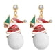 thumbnail image 4 of 1/2 / 3pcs Pendiente de Navidad Pendientes o Fechado Joyería de cumpleaños Santa pompon Hugo Christmas Ear Stud, 4 of 9