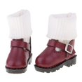 thumbnail image 2 of Patines de material cuero Botas Botines Ropa Accesorios Juegos de Bebé '' - Granate, 2.8cm yotijar Zapatos de muñeca, 2 of 8