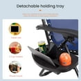 thumbnail image 5 of Dkeli Zero Gravity Chair Folding Mesh Zero Gravity Recliner with Cup Holder and Pillow Support 300lbs for Deck, Lawn, Poolside, Camping, Blue, 5 of 7