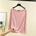 thumbnail image 3 of Chiccall Women's Fall Winter Undershirts Lightweight Comfy Boat Neck Shirts Solid Stretch Long Sleeve Pullover Tops, 3 of 5