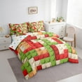 thumbnail image 3 of Erosebridal Building Blocks Bedding Full Size for Teens, Cartoon Bedding Sets Full Size, Chic Geometry Reversible Bed Set, Ultra Soft Room Decor, 7 Pieces, 3 of 6