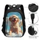 thumbnail image 3 of Balery Cute Angel Winged Dog Mochila con carga USB para hombre y mujer - Mochila impermeable y antirrobo para laptop con puerto USB para viajes, trabajo, 3 of 7