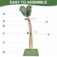 thumbnail image 5 of 40'' Tall Cat Scratching Post Cat Tree, Curved Design Cat Scratcher Post with 3 Interactive Balls, Natural Sisal Rope Cat Scratching Posts for Indoor Cats Adults Kittens, Multi-Combinable (Style A), 5 of 7