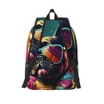 thumbnail image 3 of Naloa Retro Bulldog Sunglasses Print Durable Canvas College Rucksack,Laptop Excursion Backpack,Travel Notebook School Backpack,Bookbag For Men Women, 3 of 5