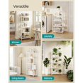 thumbnail image 4 of Metal Storage Rack, Shelving Unit with X Side Frames, Dense Mesh, for Entryway, Kitchen, Living Room, Bathroom, Industrial Style, 5-Tier, 11.8 x 22.8 x 55.5 Inches, Cloud White UBSC165W01V1, 4 of 5
