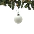 thumbnail image 2 of 3 Inch Matte and Shiny White Glass Christmas Ball Ornaments 6 Piece Set, 2 of 6