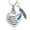 Blue, variant on God Has You In His Arms, I Have You In My Heart - Heart Urn Necklace for Ashes with Birthstone Cremation Necklace for Human / Pet Ashes Necklace