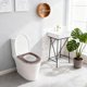 thumbnail image 5 of Cojín de franela gruesa de visón para inodoro | Suave, cálido, lavable y con cremallera | Cojín de baño reutilizable y cómodo para el inodoro | Beige, gris y café, 5 of 6