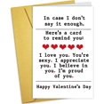 thumbnail image 1 of Tarjeta de San Valentín HCIU6YGQ Romántica Doble Cara 20x13 cm, 1 of 7