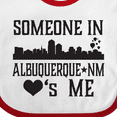 thumbnail image 4 of Inktastic Albuquerque New Mexico Someone Loves Me Skyline Boys or Girls Baby Bib, 4 of 4