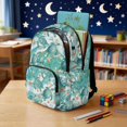 thumbnail image 3 of DISNIMO Sea Turtle Print Multi-pocket School Backpack, Water-resistant Lightweight Daypack with Adjustable Padded Straps for Elementary & Middle School Students Daily Use, 3 of 7