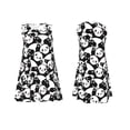 thumbnail image 3 of Bixox Cute Panda (3) Print Women's Sleeveless A-Line Dress with Pockets, Casual Knee-Length Tank Dress for Summer-Small, 3 of 7