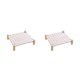 thumbnail image 3 of Methold Cama de para mascotas pequeñas, tela de algodón y lino para comodidad durante todo el año, cama para mascotas desmontable y lavable S Miel Melocotón Conjunto 2Conjunto, 3 of 6