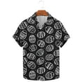 thumbnail image 2 of Awdenio Hawaiian Shirt for Men New Arrival Valentine Easter Top V Neck Printed Shrits with Pockets, 2 of 5