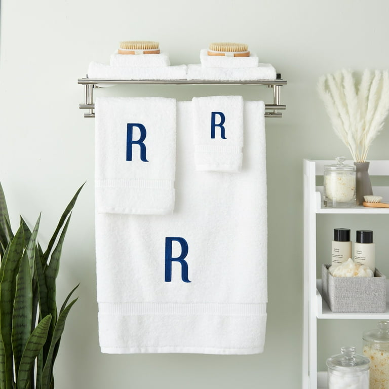 Letter Embroidered Towel Set, Household Cotton Towel, Soft