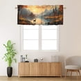 thumbnail image 2 of Deer Printed Window Curtains Valances for Kitchen Wild Animal Sunset Foggy Forest Rustic Farmhouse Cabin Hunting Safari Rod Pocket Valances for Bedroom Living Room Dining Room 54 by 18 in, 1 Panel, 2 of 6