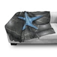 thumbnail image 3 of Starfish Soft Flannel Fleece Throw Blanket, Blue Starfish Among the Sea Pebble Stones Ocean Underwater Wildlife Print, Cozy Plush for Indoor and Outdoor Use, 50" x 60", Grey Blue White, by Ambesonne, 3 of 6