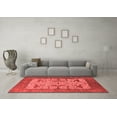 thumbnail image 3 of Ahgly Company Indoor Square Oriental Red Industrial Area Rugs, 5' Square, 3 of 4