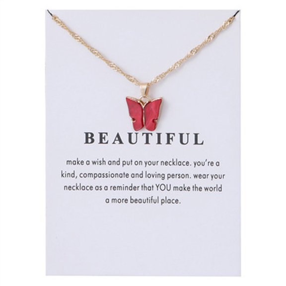Yuehao Necklaces for Women, Gifts for Women, Pendant Jewelry Clavicle Simple-Pendant Necklace Chain Accessories Acrylic