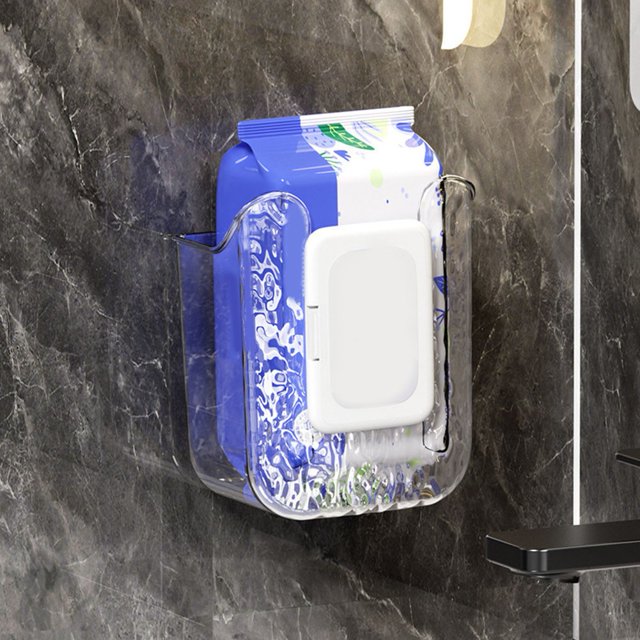 Space Efficient Wet Wipes and Paper Towel Storage Box for Wall Mounting