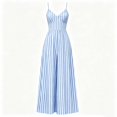 thumbnail image 6 of Aimik Striped Jumpsuits for Women Casual Sleeveless Spaghetti Strap Wide Leg Jumpsuits Summer Fashion Womens Jumpsuit for Vacation, 6 of 6