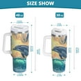 thumbnail image 3 of Beautiful Dolphins Jumped over Waves 30 oz Tumbler with Handle and Straw Lid Vacuum Insulated Cup Leak-Proof for Water Iced Tea Coffee, 3 of 9