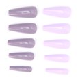 thumbnail image 3 of Juego de puntas acrílicas para decoración de uñas, cubierta completa de Color puro, prensa Artificial en uñas postizas, 100 Uds., 3 of 8