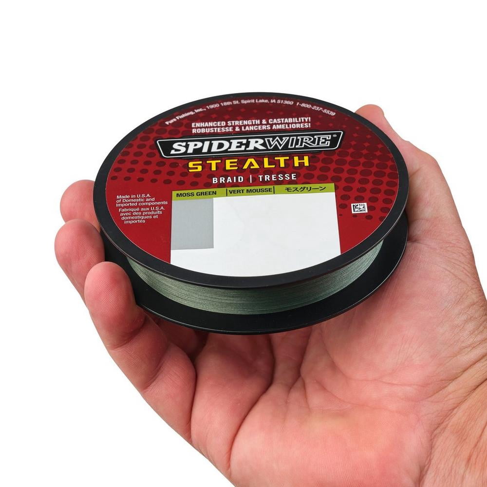 SpiderWire Stealth® Trilene® 100% Fluorocarbon Dual Fishing Line, Hi-Vis Yellow/Clear, 8 lb Test Strength, 125 yd