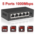 thumbnail image 3 of Switch de Red ienRon de 5 Puertos Gigabit para Escritorio/Colocación en Pared, 3 of 9