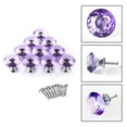 thumbnail image 3 of Unique Bargains 30mm Clear Crystal Glass Diamond Shape Drawer Knobs Cabinet Pull Handle New Purple 10Pcs, 3 of 7