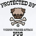 thumbnail image 2 of CafePress - Protected By Pug Infant Bodysuit - Baby Light Bodysuit, Size Newborn - 24 Months, 2 of 4