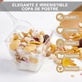 thumbnail image 2 of Paquete de 50 Tazas de Postre con Cucharas, 2 Onzas Mini Vasos para Postres de Plástico Transparente, 60ml Tazones para Postre Cuadradas para Degustar Parfait Helados Pasteles, 2 of 4