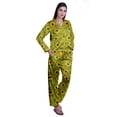 thumbnail image 2 of Moomaya Womens Pj Lounge Sets Long Sleeve Button Notch Collar Sleepwear, 2 of 6