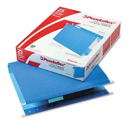 Pendaflex 2 Capacity Reinforced Hanging File Folders- Kraft- Letter- Blue- 25/Box Pendaflex 2 Capacity Reinforced Hanging File Folders- Kraft- Letter- Blue- 25/Box