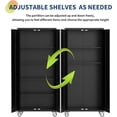 thumbnail image 4 of Metal Garage Storage Cabinet 72" High with Lockable Doors, Wheels, 4 Adjustable Shelves and Pegboard, Heavy Duty Storage for Workshop or Home, 4 of 9