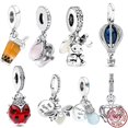 thumbnail image 2 of NUEVO Globo de luciérnaga de plata esterlina 925 Bubble Tea & Abalorio colgante de oso de peluche compatible con pulsera Pandora Original, regalo de joyería DIY Dengxun unisex, 2 of 2