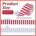 thumbnail image 4 of Cinta de rayas rojas y blancas de 10,94 yardas, cinta de tela de 1-1/4 pulgadas, cinta de grogrén de poliéster rojo y blanco, 4 of 9