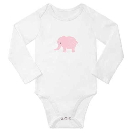 

Elephant Funny Baby Long Sleeve Romper Boy Girl Unisex (White 12-18M)