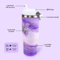 thumbnail image 2 of 30 oz Tumbler with Handle Flip Straw Leak Proof - You''re Awesome Inspirational Birthday Gifts for Women Coworker Friends - 30oz Tumbler Travel Coffee Mug 30 Ounce Stainless Steel Cup, 2 of 4