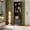 Black, variant on Black, Coat Rack with Shoe Bench, Entryway Coat Rack, 74" Hall Tree with Bench and Storage, Hall Tree with 4 Gold Hooks & Metal Legs for Entryway, Living Room
