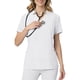 thumbnail image 4 of Conjuntos Cortos para Mujeres Cuello en V Manga Corta Cómoda Transpirable Salón Superiores Y Inferiores Ropa de Salón Casual 2 Piezas, 4 of 8