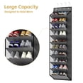 thumbnail image 3 of KEEPJOY 10 Tiers Mesh Over Door Shoe Organizer Storage, Hanging Shoe Holder for Door with Large Deep Pockets, Holds 20-30 Pairs of Shoes,Grey, 3 of 8
