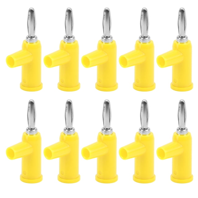 Prise Banane, Connecteur Banane Installation Simple Maximum..24A Type Ouvert pour Accessoires de Sécurité Jaune